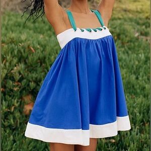 Anthropologie Sleeveless Whipstitch Mini Dress